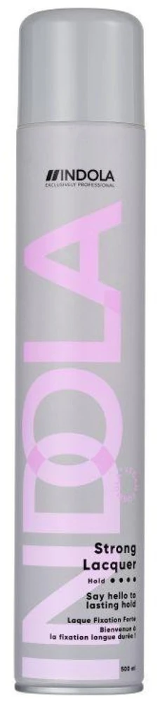 Indola Strong Lacquer stiprios fiksacijos plaukų lakas, 500 ml