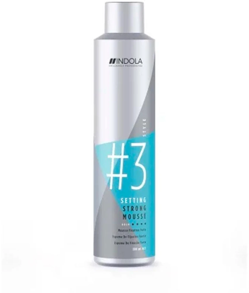 Indola Strong Mousse stiprios fiksacijos plaukų putos, 200 ml