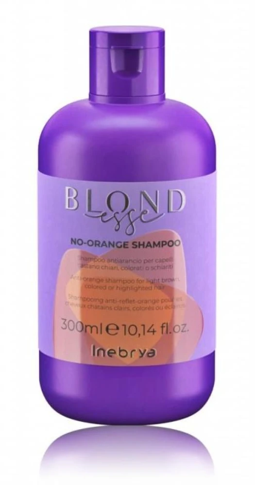 Inebrya BLONDesse No-Oranžinis Šampūnas oranžinius tonus neutralizuojantis plaukų šampūnas, 300 ml