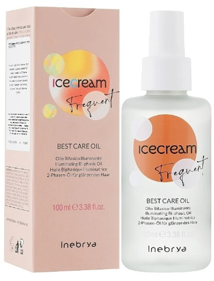 Inebrya Šviesinantis dviejų fazių aliejus Ice Kreminis Frequent (geriausias priežiūros aliejus) 100 ml