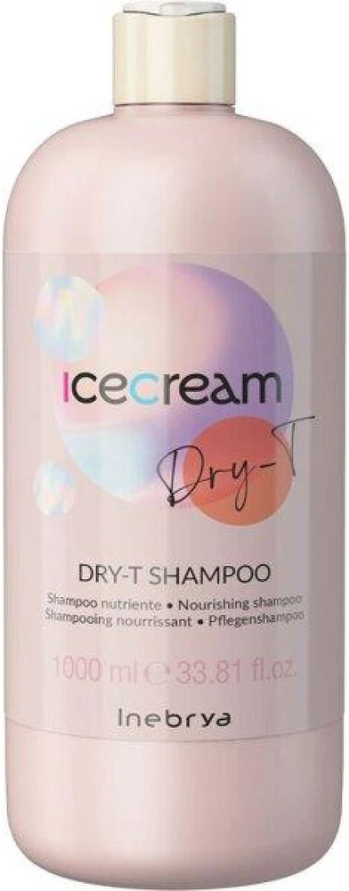 Inebrya Ice Kreminis Dry-T Šampūnas maitinamasis plaukų šampūnas, 1000 ml