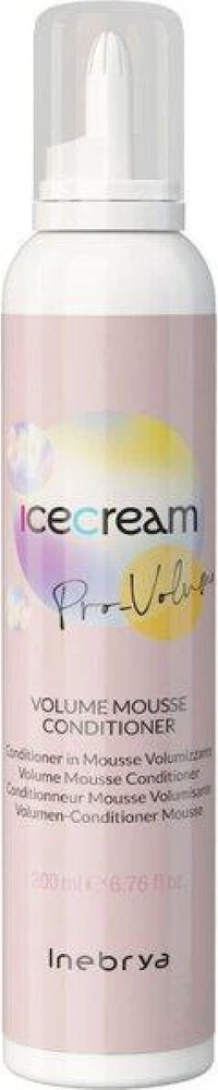 Inebrya Ice Kreminis Pro-Volume Mousse Conditioner kondicionuojančios apimties suteikiančios putos plaukams, 200 ml