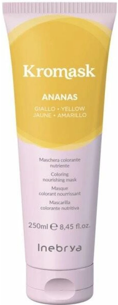 Inebrya KroMask maitininantis Colour Mask Ananas dažanti maitinamoji kaukė šviesiems plaukams, 250 ml