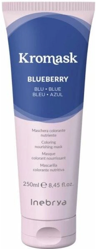 Inebrya KroMask maitininantis Colour Mask Blueberry dažanti maitinamoji kaukė šviesiems plaukams, 250 ml