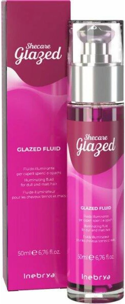 Inebrya SheCare Glazed Illuminating Fluid fluidas blankiems plaukams, 50 ml