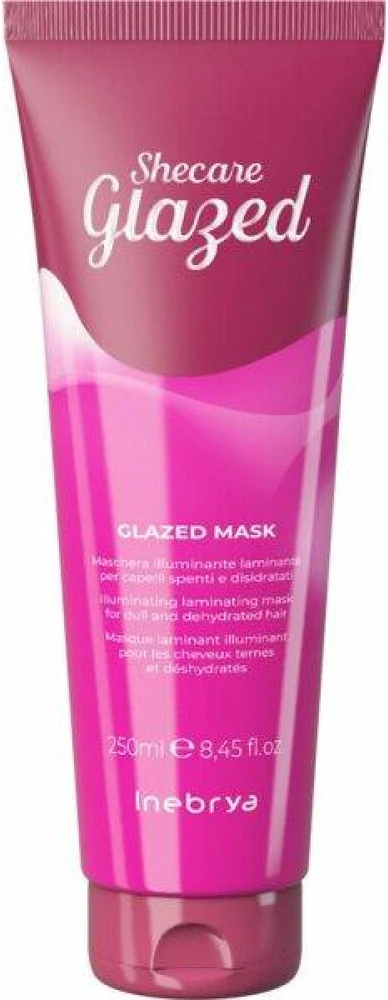Inebrya SheCare Glazed Illuminating Laminating Mask kaukė blankiems ir sausiems plaukams, 250 ml