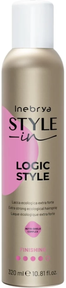 Inebrya Style-In Logic Style Plaukų lakas stiprios fiksacijos plaukų lakas, 320 ml