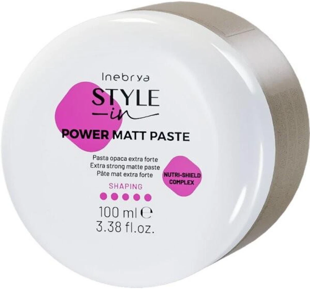 Inebrya Style-In Power Matt Paste matinė plaukų modeliavimo pasta, 100 ml