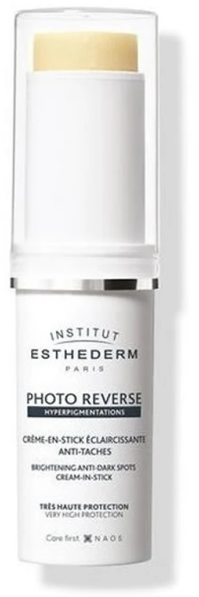 Institut Esthederm Esthederm Sun Photo Reverse Stick Nuo dėmių apsaugantis ir šviesinantis kremas nuo saulės su labai aukšta Spf 50+ 10g