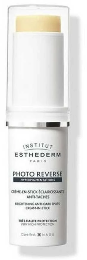 Institut Esthederm Esthederm Sun Photo Reverse Stick Nuo dėmių apsaugantis ir šviesinantis kremas nuo saulės su labai aukšta Spf 50+ 10g