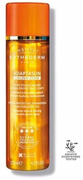 „Institut Esthederm Hydra“ apsauginis žvilgantis kūno aliejus nuo saulės, stiprus, 125 ml