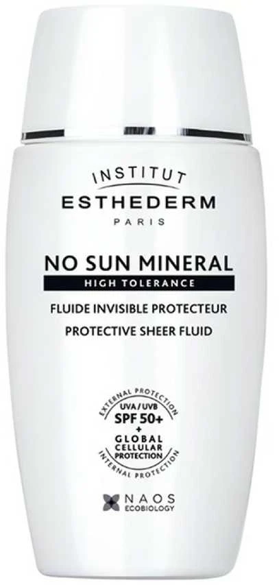 Institut Esthederm No Sun Mineral Fluid SPF 50+ apsauginis fluidas nuo saulės veidui, 40 ml