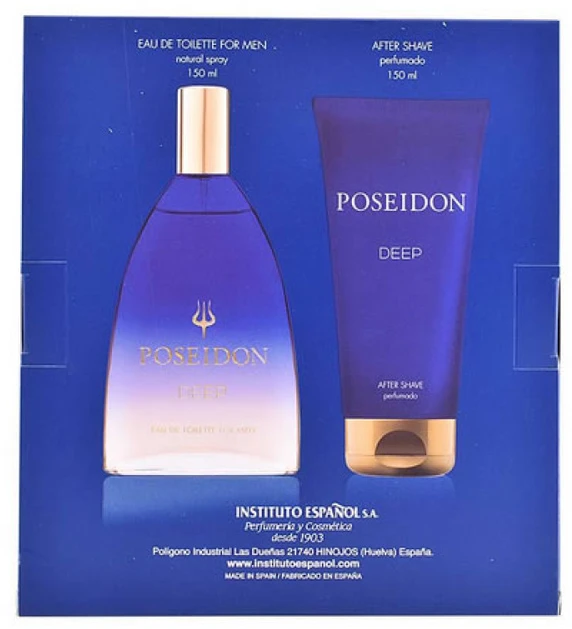 Instituto Espanol Institito Español Poseidon Deep Eau De Toilette Purškiklis 150ml rinkinys vyrams 2 vnt