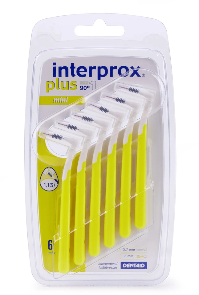 Interprox Plus Mini tarpdančių šepetėliai, 6 vnt.