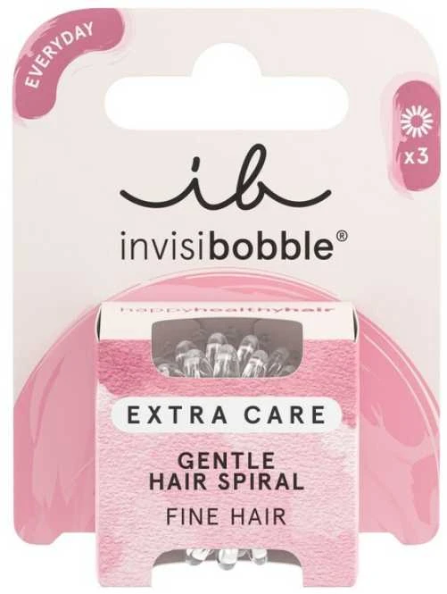 Invisibobble plaukų gumytės „Extra Care Crystal Clear“, 3 vnt.