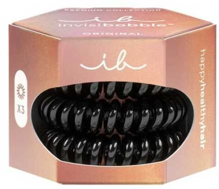 Invisibobble plaukų juosta Original Premium True Juodas 3 vnt.