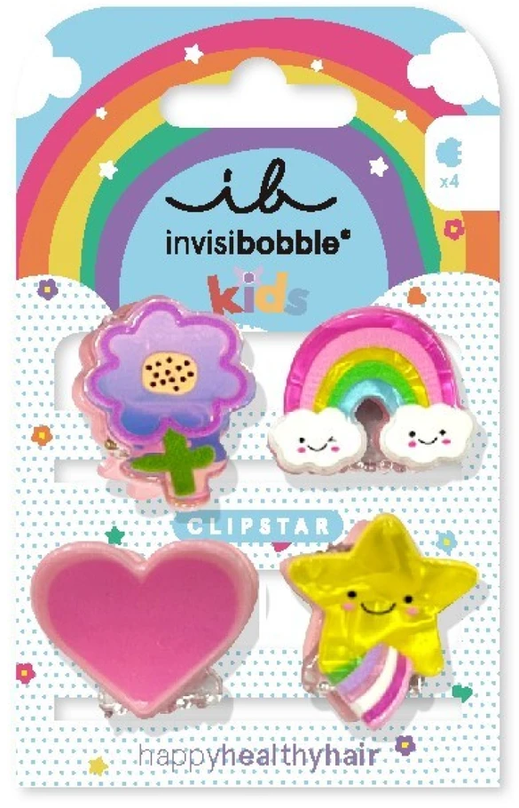 Invisibobble Clipstar vaikiški segtukai, 4 vnt.
