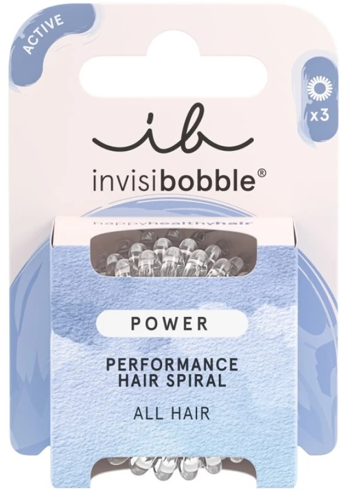 Invisibobble plaukų gumytės „Power Crystal Clear“, 3 vnt.