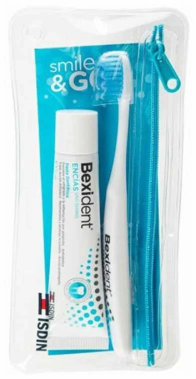 Isdin Bexident Gums Travel Kit Pasta, 25 ml + Dantų šepetėlis