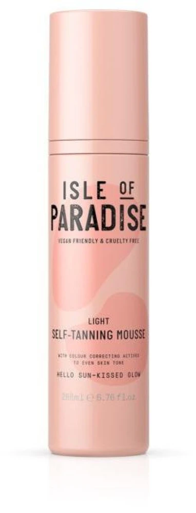 Isle of Paradise Self-Tanning Mousse Light savaiminio įdegio putos, 200 ml