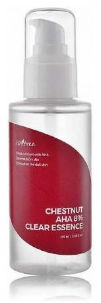 Isntree Chestnut AHA 8% Clear Essence šveičiamoji veido esencija, 100 ml