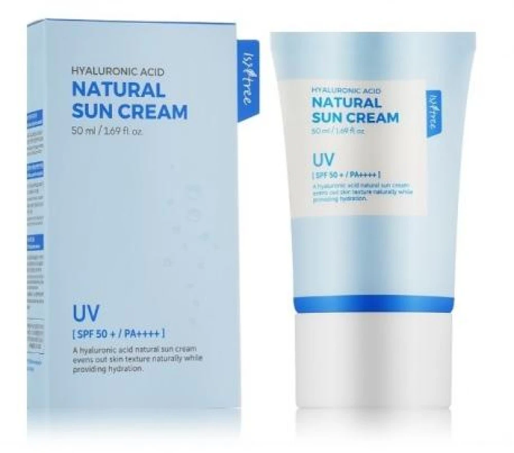 Isntree Hyaluronic Acid Natural Sun Kreminis SPF50+ veido kremas nuo saulės, 50 ml