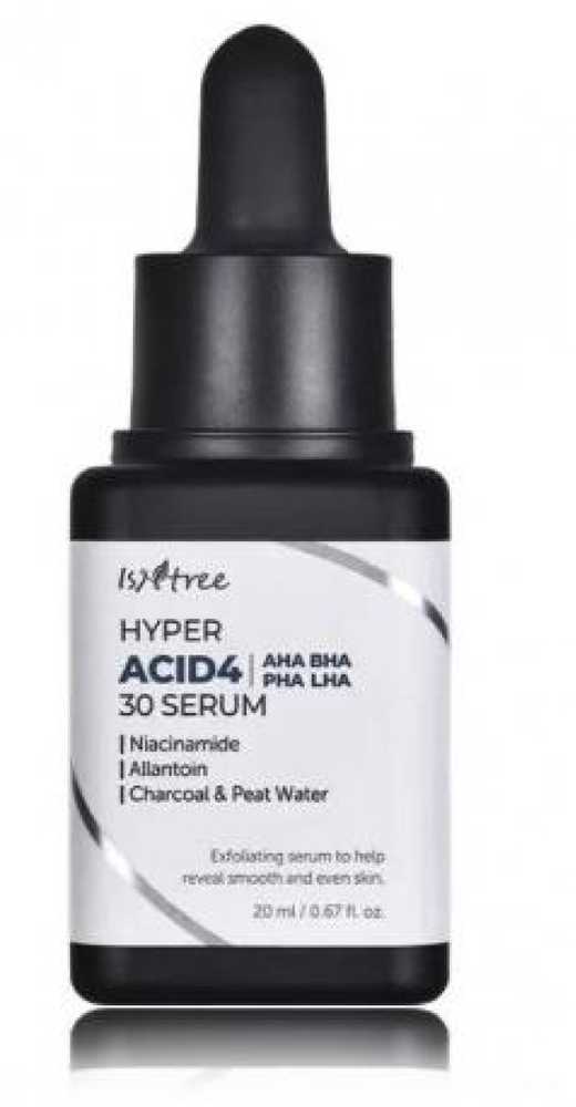 Isntree Hyper Acid4 AHA BHA PHA LHA 30 Serum veido serumas-šveitiklis su rūgščių kompleksu, 20 ml