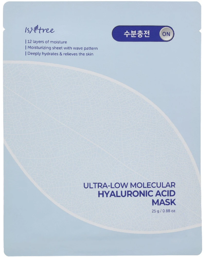 Isntree Ultra-Low Molecular Hyaluronic Acid veido kaukė, 250 g