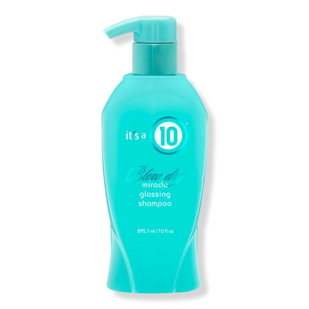 „It's a 10 Miracle Blow Dry“ blizgantis plaukų šampūnas drėkinimui, iššukavimui ir blizgesiui 295,7 ml