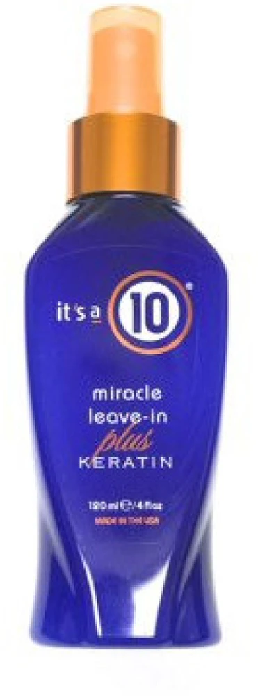 It's a 10 Miracle Leave-In Plus Keratin, plaukų purškiklis, Unisex, Pažeistiems plaukams, Sausiems plaukams, 120 ml