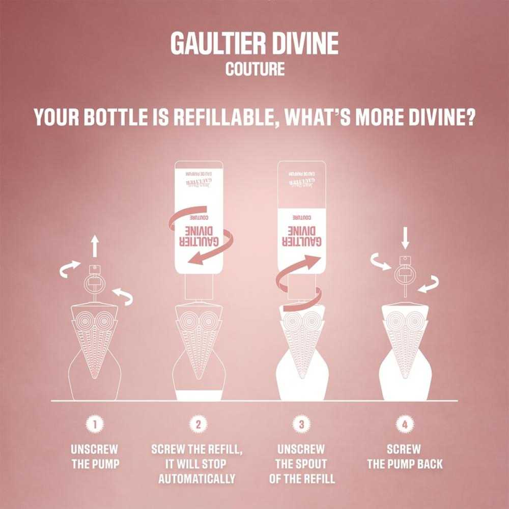 Jean Paul Gaultier Divine Couture Refill EDP parfumuotas vanduo moterims-papildymas, 200 ml