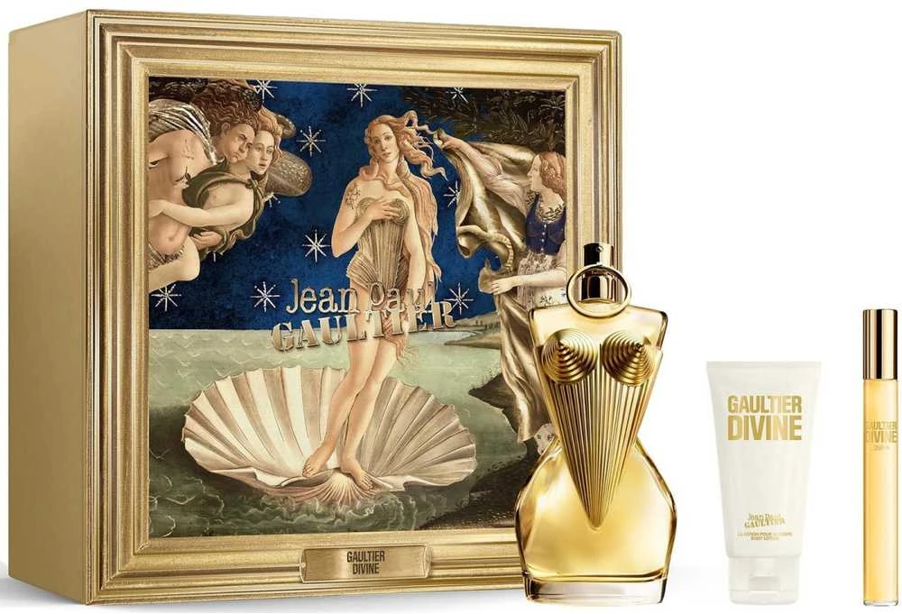 Kvepalų rinkinys moterims Jean Paul Gaultier Divine (EDP, 100 ml + kūno losjonas, 75 ml + EDP, 10 ml)