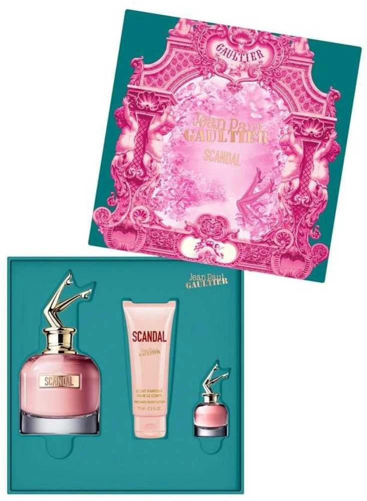 Jean Paul Gaultier Scandal rinkinys moterims (EDP, 80 ml + EDP, 6 ml + kūno losjonas, 75 ml)