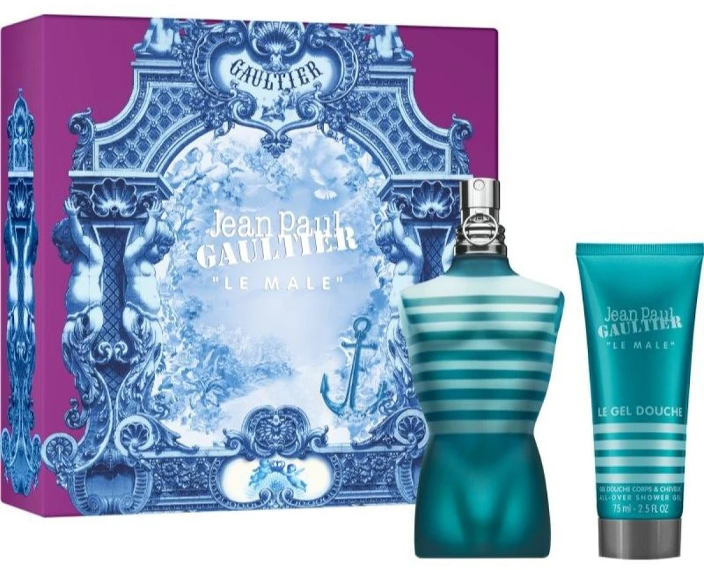 Jean Paul Gaultier Le Male rinkinys vyrams (EDT, 125 ml + dušo želė, 75 ml)