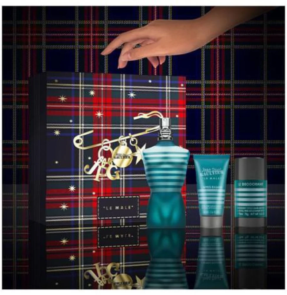 Jean Paul Gaultier Le Male rinkinys vyrams (EDT, 125 ml + balzamas po skutimosi, 50 ml + pieštukinis dezodorantas, 75 ml)