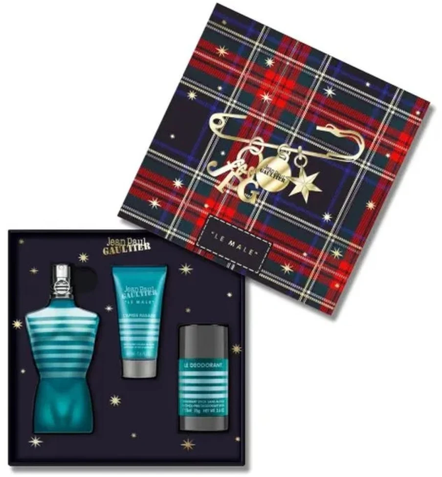 Jean Paul Gaultier Le Male rinkinys vyrams (EDT, 125 ml + balzamas po skutimosi, 50 ml + pieštukinis dezodorantas, 75 ml)