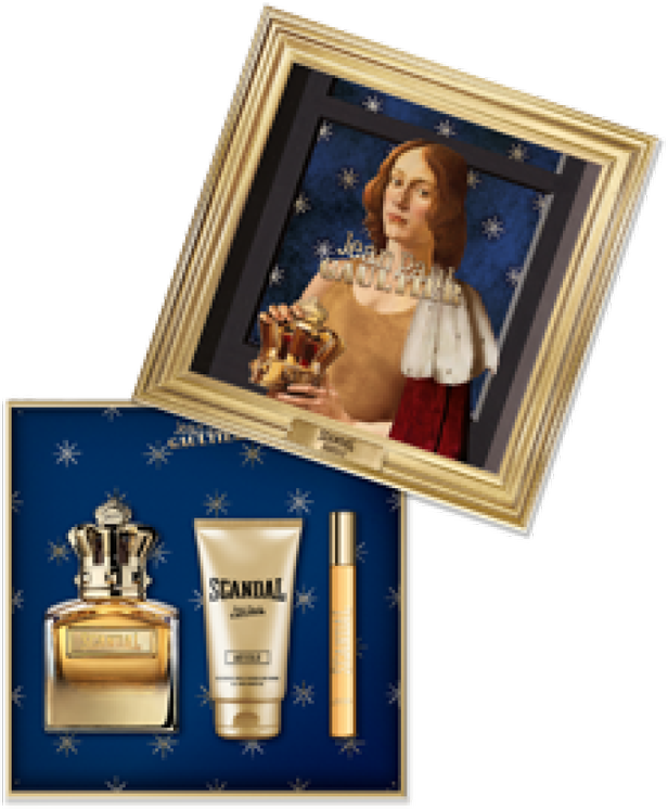 Jean Paul Gaultier Scandal Absolu Parfum Concentré Pour Homme rinkinys vyrams (PP kvepalai, 100 ml + dušo želė, 75 ml + PP kvepalai, 10 ml)