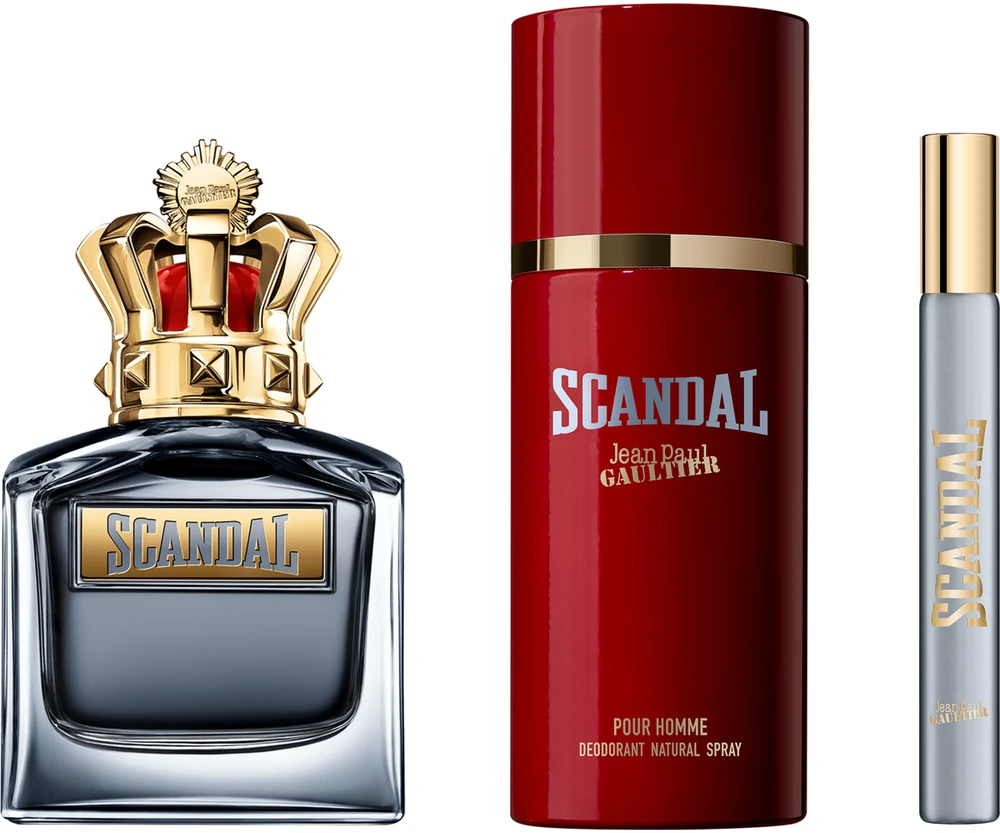 Dovanų rinkinys vyrams Jean Paul Gaultier Scandal Pour Homme (EDT, 100 ml + dezodorantas, 150 ml + EDT, 10 ml)