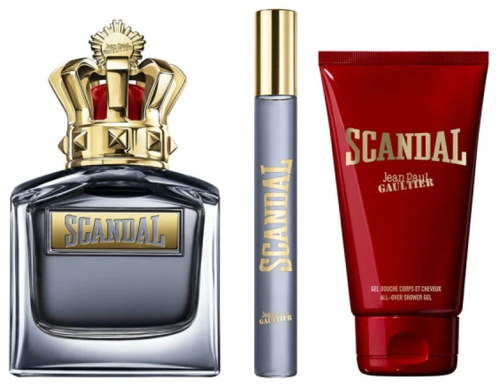 Jean Paul Gaultier Scandal Pour Homme rinkinys vyrams (EDT, 100 ml + EDT, 10 ml + dušo želė, 75 ml)