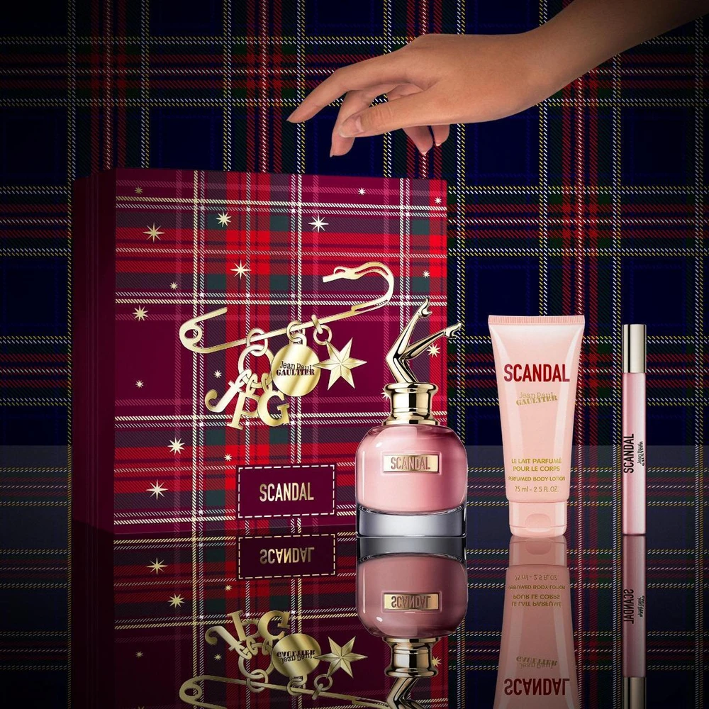 Jean Paul Gaultier Scandal rinkinys moterims (EDP, 80 ml + kūno losjonas, 75 ml + EDP, 10 ml)