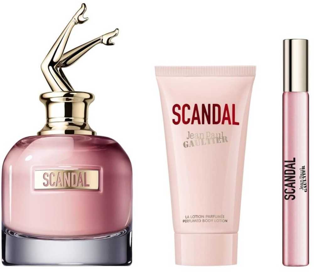 Jean Paul Gaultier Scandal rinkinys moterims (EDP, 80 ml + kūno losjonas, 75 ml + EDP, 10 ml)