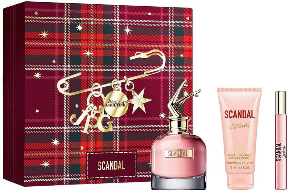 Jean Paul Gaultier Scandal rinkinys moterims (EDP, 80 ml + kūno losjonas, 75 ml + EDP, 10 ml)