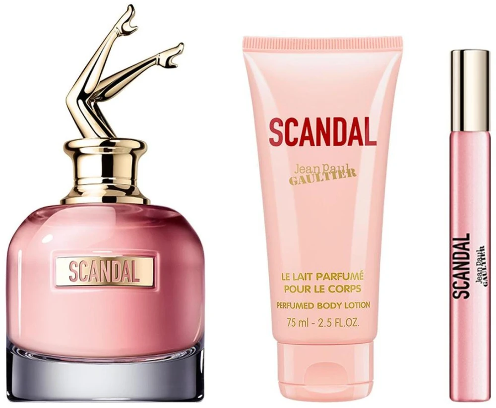 Jean Paul Gaultier Scandal rinkinys moterims (EDP, 80 ml + kūno losjonas, 75 ml + EDP, 10 ml)