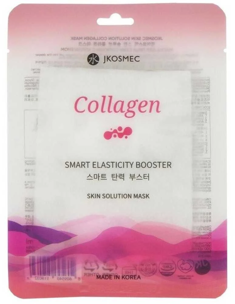 Jkosmec Collagen Skin Solution Mask lakštinė veido kaukė su kolagenu, 1 vnt.