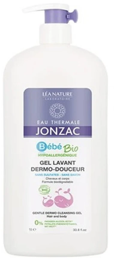 "Jonzac Bébé Bio Gentle Dermo-Cleansing Gel" Prausimosi želė 1L