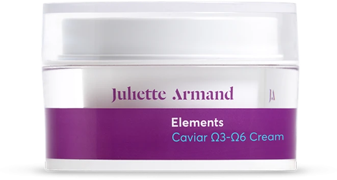 Juliette Armand Elements Caviar Ω3-Ω6 Kreminis veido kremas su juodaisiais ikrais, 50 ml