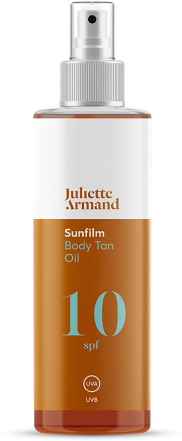Juliette Armand Sunfilm Body Tan Oil SPF 10 kūno aliejus su SPF 10, 200 ml
