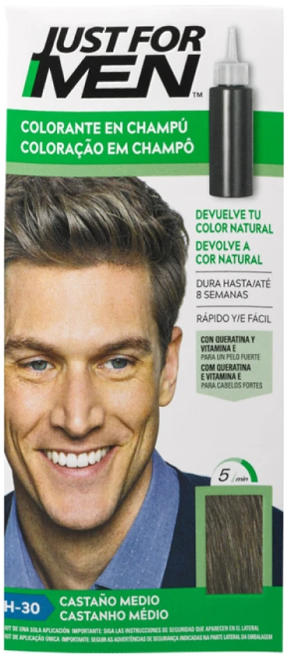 "Just For Men" vidutiniškai rudos spalvos šampūnas 30ml
