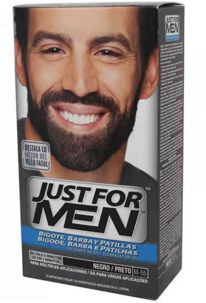 Just For Men Moustache And Beard Real Juodas M-55 dažai ūsams ir barzdai