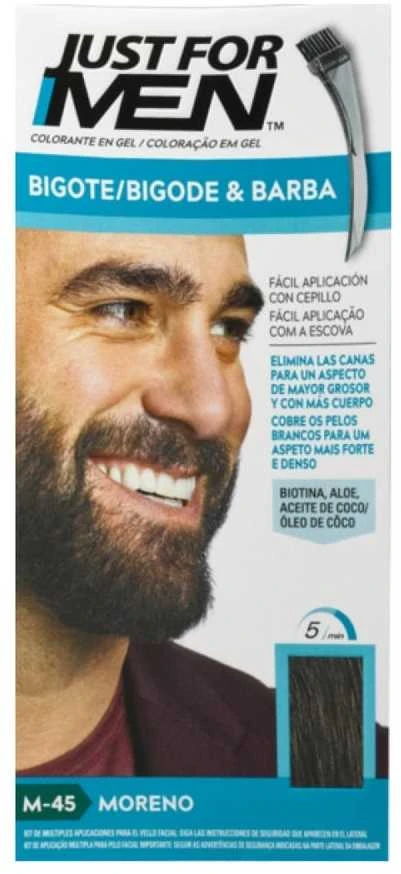 Just For Men Moustache And Beard ūsų ir barzdos dažai, atspalvis: M-45 Dark Brown, 28.4 g